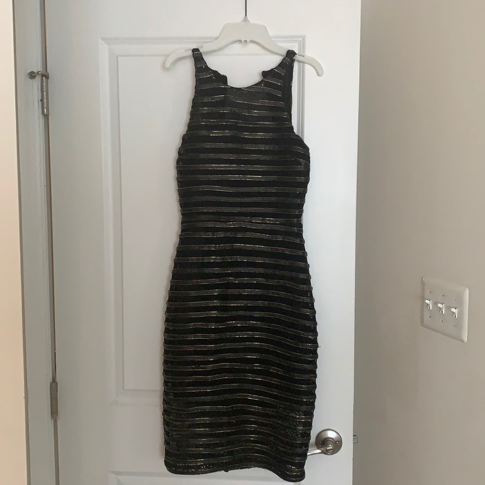 Black Dress with Gold accent